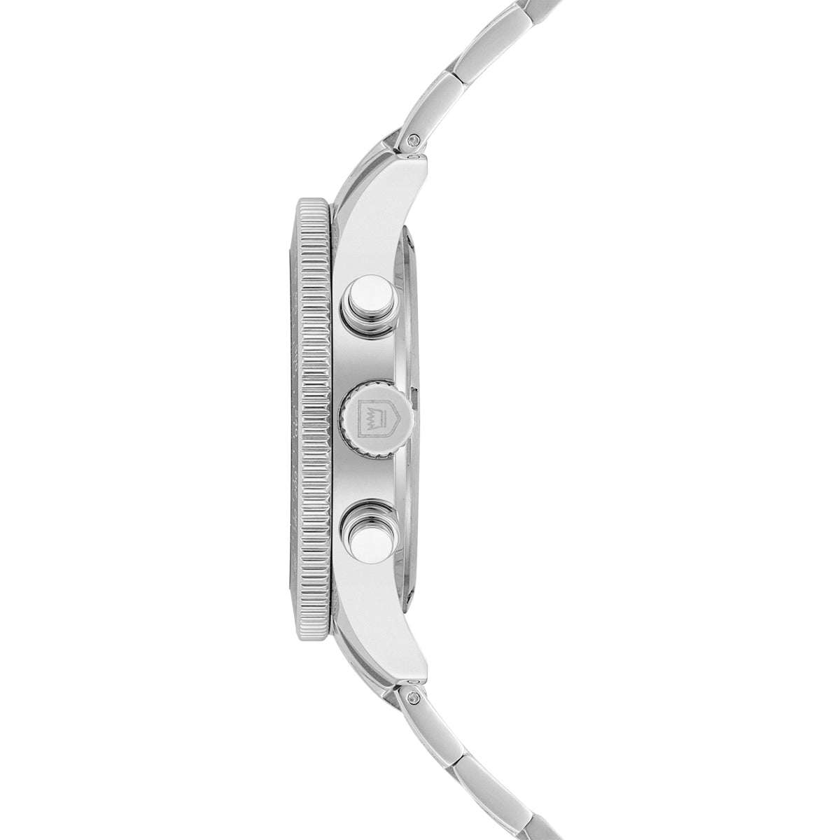 Herren Chronograph silber Edelstahl silber