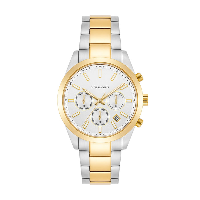 Herren Chronograph bicolor Edelstahl bicolor