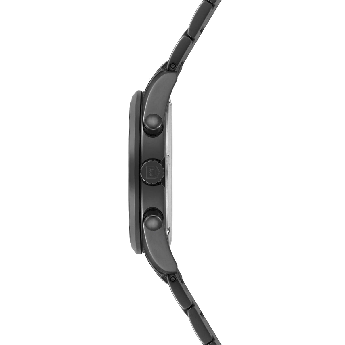 Herren Chronograph schwarz Edelstahl schwarz