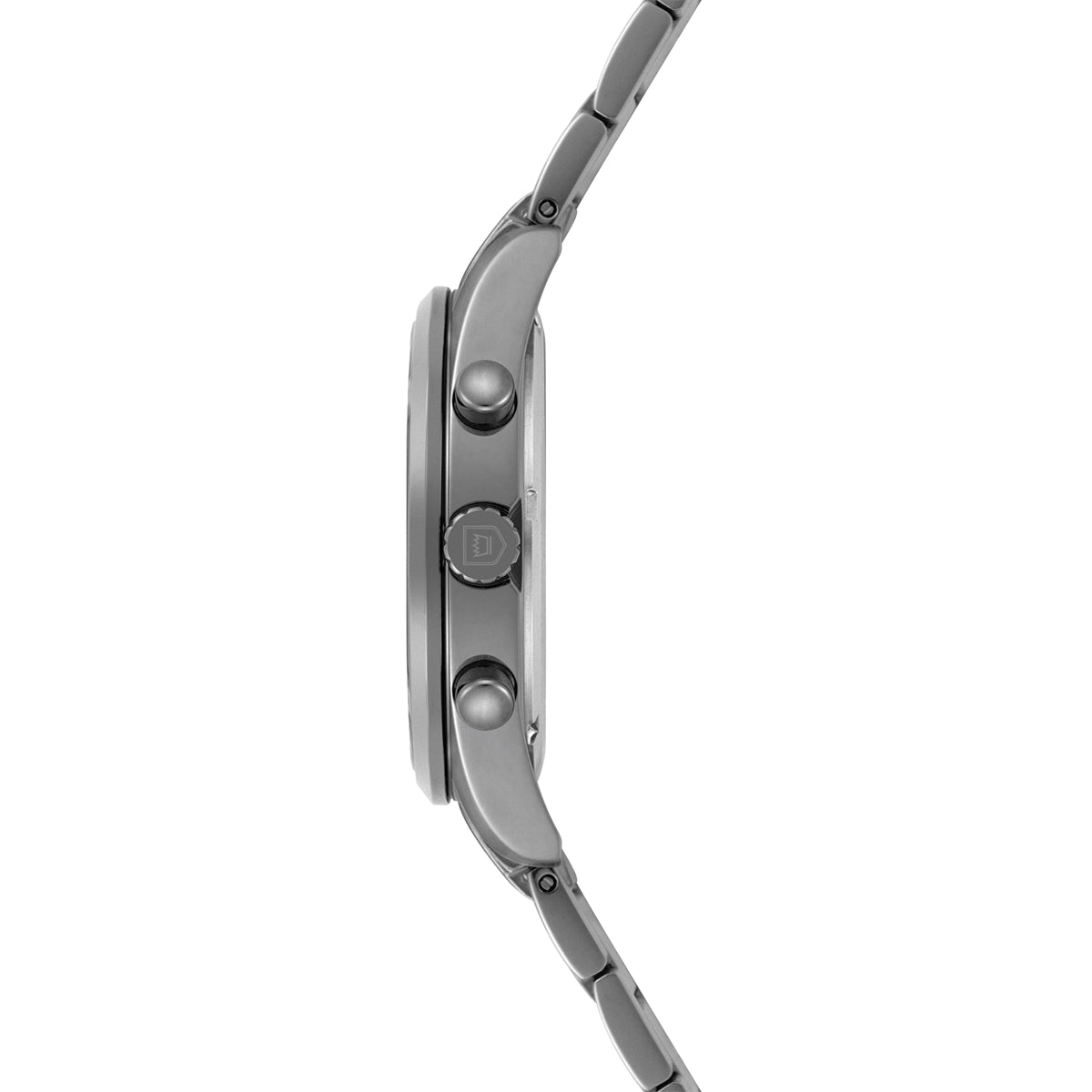 Herren Chronograph grau Edelstahl grau