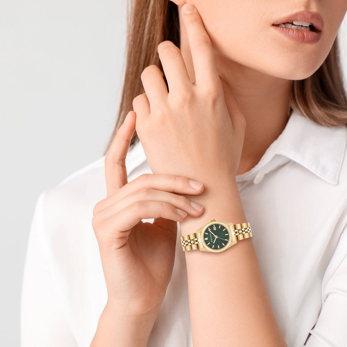 Damen Quarzuhr gelbgold Edelstahl gelbgold