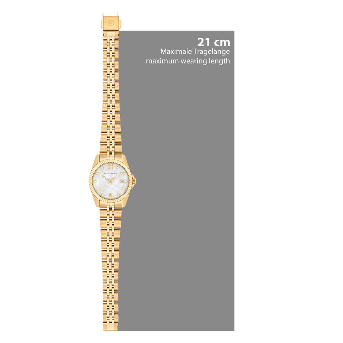 Damen Quarzuhr gelbgold Edelstahl gelbgold