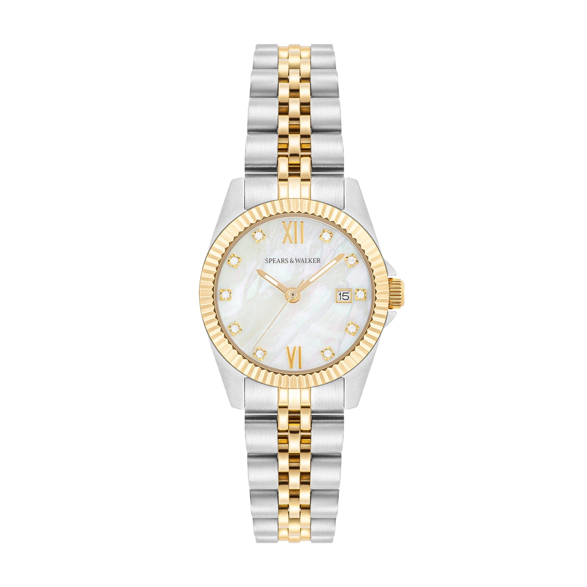 Damen Quarzuhr bicolor Edelstahl bicolor