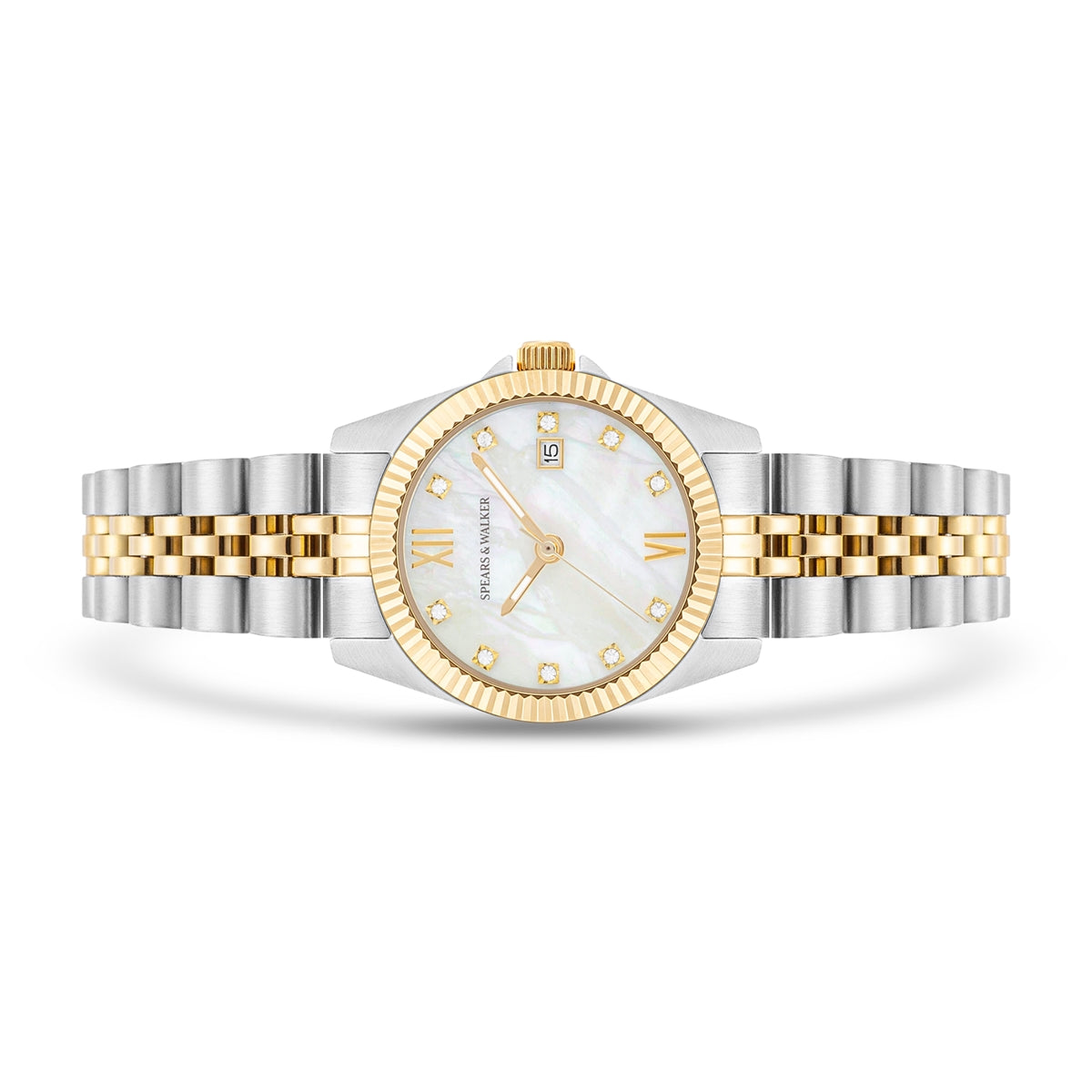 Damen Quarzuhr bicolor Edelstahl bicolor