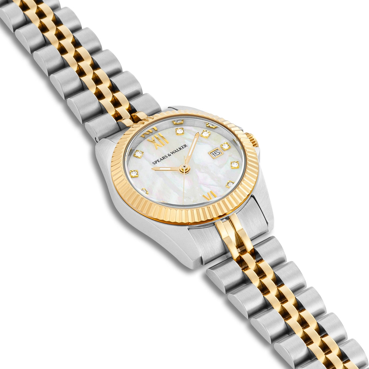 Damen Quarzuhr bicolor Edelstahl bicolor