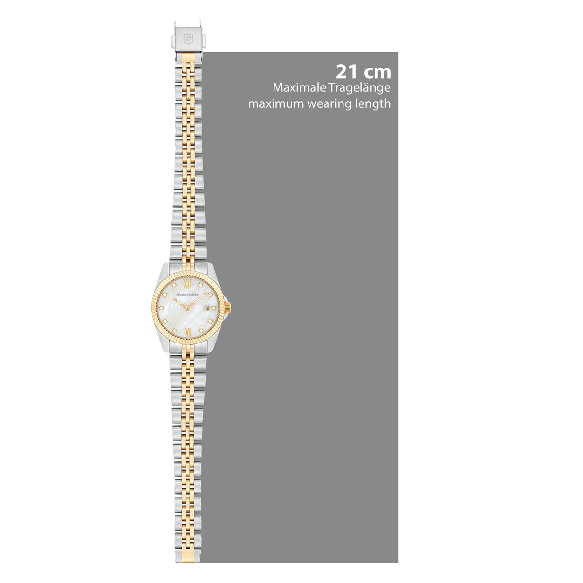 Damen Quarzuhr bicolor Edelstahl bicolor