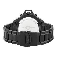 Herren Quarzuhr schwarz Edelstahl schwarz