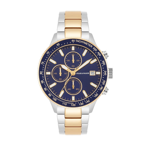 Herren Chronograph bicolor Edelstahl bicolor
