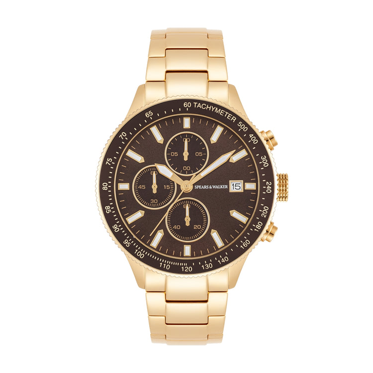 Herren Chronograph gelbgold Edelstahl gelbgold