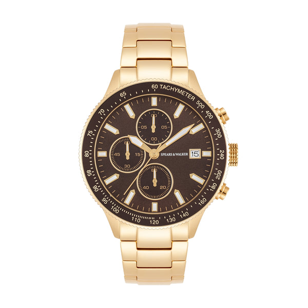 Herren Chronograph gelbgold Edelstahl gelbgold