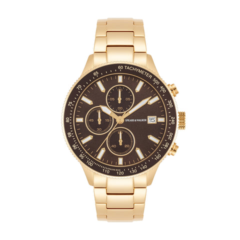 Herren Chronograph gelbgold Edelstahl gelbgold