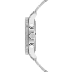 Herren Chronograph silber Edelstahl silber