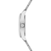Herren Quarzuhr silber Edelstahl silber