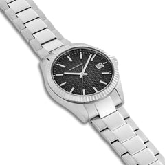 Herren Quarzuhr silber Edelstahl silber