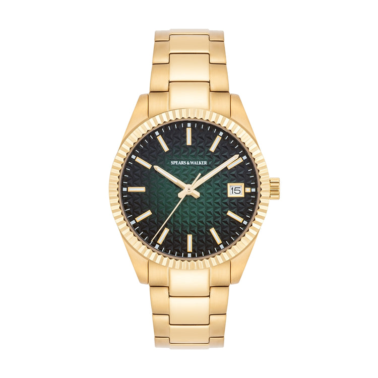 Herren Quarzuhr gelbgold Edelstahl gelbgold