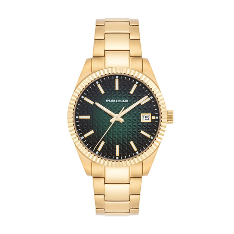 Herren Quarzuhr gelbgold Edelstahl gelbgold