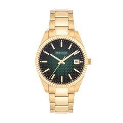 Herren Quarzuhr gelbgold Edelstahl gelbgold