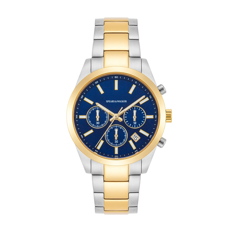 Herren Chronograph bicolor Edelstahl bicolor