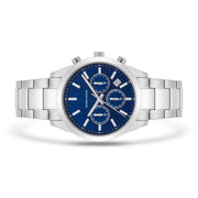 Herren Chronograph silber Edelstahl silber