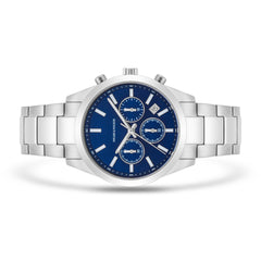 Herren Chronograph silber Edelstahl silber