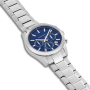 Herren Chronograph silber Edelstahl silber