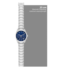 Herren Chronograph silber Edelstahl silber