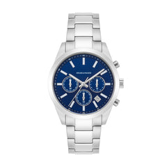 Herren Chronograph silber Edelstahl silber