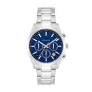 Herren Chronograph silber Edelstahl silber