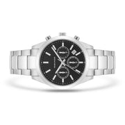 Herren Chronograph silber Edelstahl silber