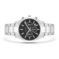 Herren Chronograph silber Edelstahl silber