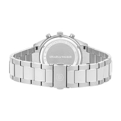 Herren Chronograph silber Edelstahl silber