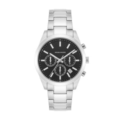 Herren Chronograph silber Edelstahl silber
