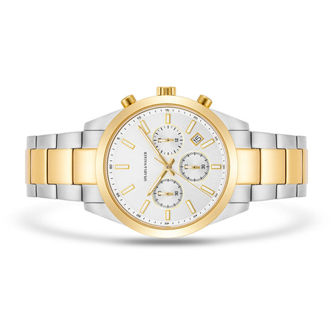 Herren Chronograph bicolor Edelstahl bicolor