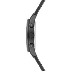 Herren Chronograph schwarz Edelstahl schwarz