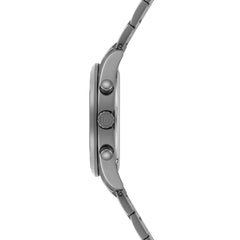Herren Chronograph grau Edelstahl grau