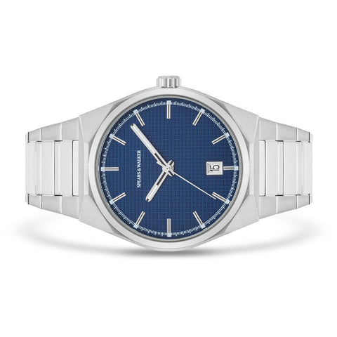 Herren Quarzuhr silber Edelstahl silber