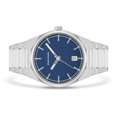 Herren Quarzuhr silber Edelstahl silber