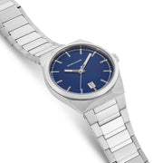 Herren Quarzuhr silber Edelstahl silber