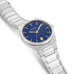 Herren Quarzuhr silber Edelstahl silber