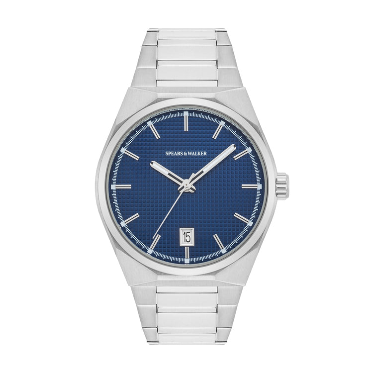 Herren Quarzuhr silber Edelstahl silber