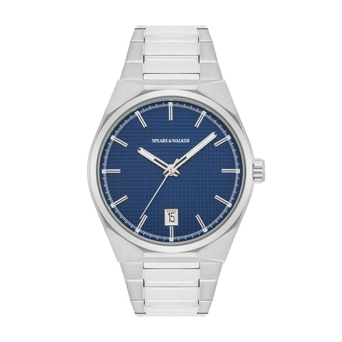 Herren Quarzuhr silber Edelstahl silber