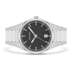 Herren Quarzuhr silber Edelstahl silber