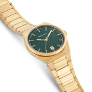 Herren Quarzuhr gelbgold Edelstahl gelbgold