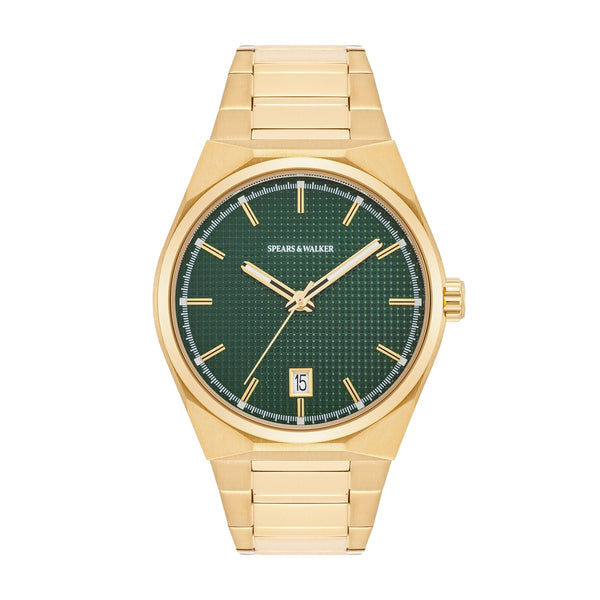 Herren Quarzuhr gelbgold Edelstahl gelbgold