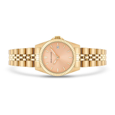 Damen Quarzuhr gelbgold Edelstahl gelbgold