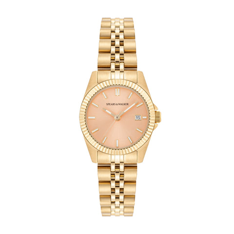 Damen Quarzuhr gelbgold Edelstahl gelbgold