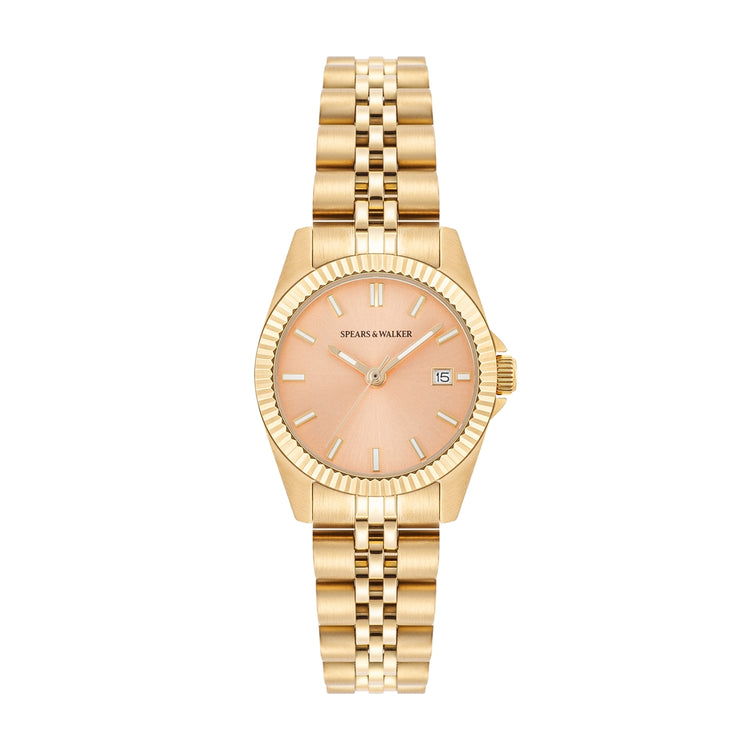 Damen Quarzuhr gelbgold Edelstahl gelbgold