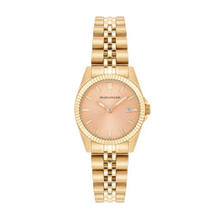 Damen Quarzuhr gelbgold Edelstahl gelbgold