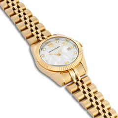 Damen Quarzuhr gelbgold Edelstahl gelbgold