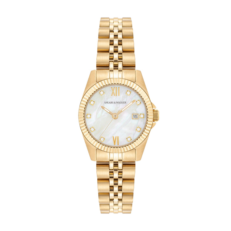 Damen Quarzuhr gelbgold Edelstahl gelbgold